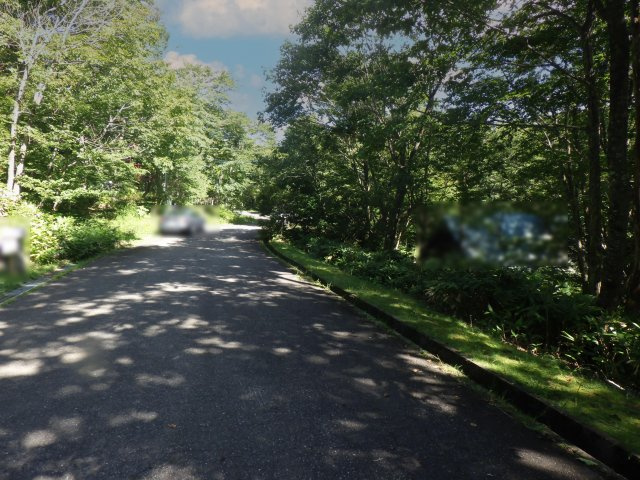 羽鳥湖平和郷別荘地⑨の前面道路含む現地写真