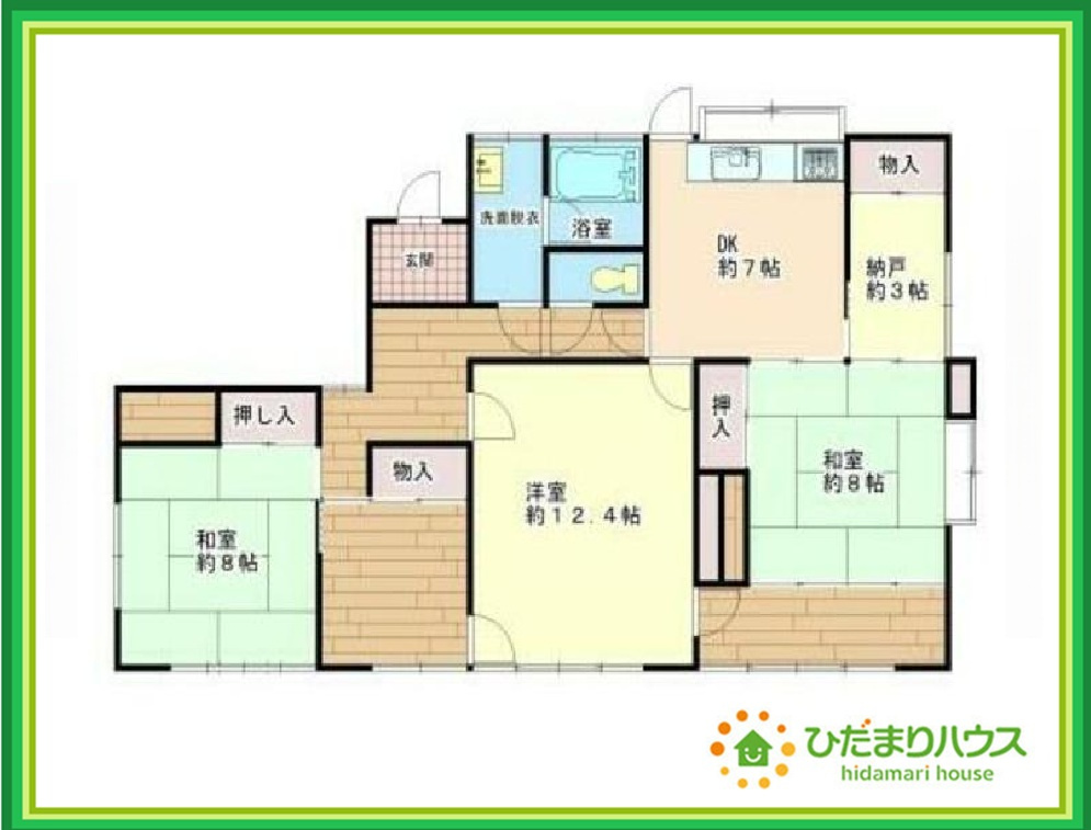 日立市西成沢町1丁目　中古戸建の間取り|大人も子供もほっと一息つける和室です(#^^#)