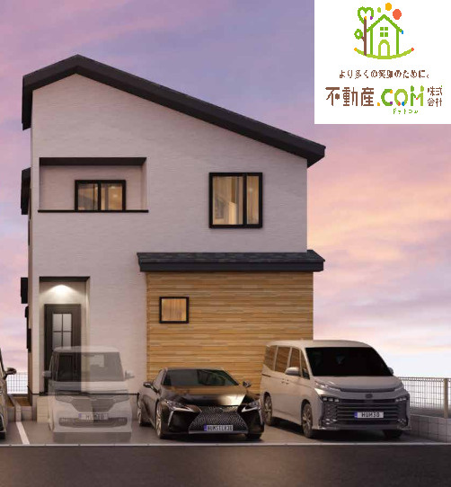 藤枝市　高柳２丁目　新築住宅　②号棟　４LDKの完成予想図|外観パース