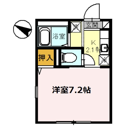 れんげハイツの間取り