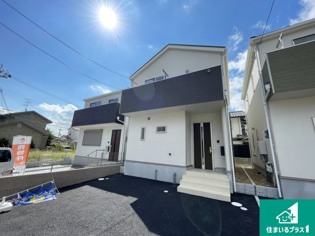 京都市西京区大原野上里男鹿町　第1期　新築一戸建ての外観|安心の10年保証！外観を美しく保ち、雨水で汚れを落とします！