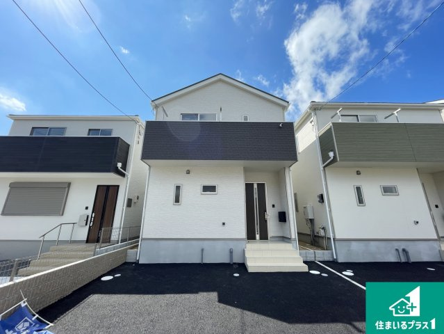 京都市西京区大原野上里男鹿町　第1期　新築一戸建ての外観|流行に左右されないシンプルな外観！流行に左右されないシンプルな外観！