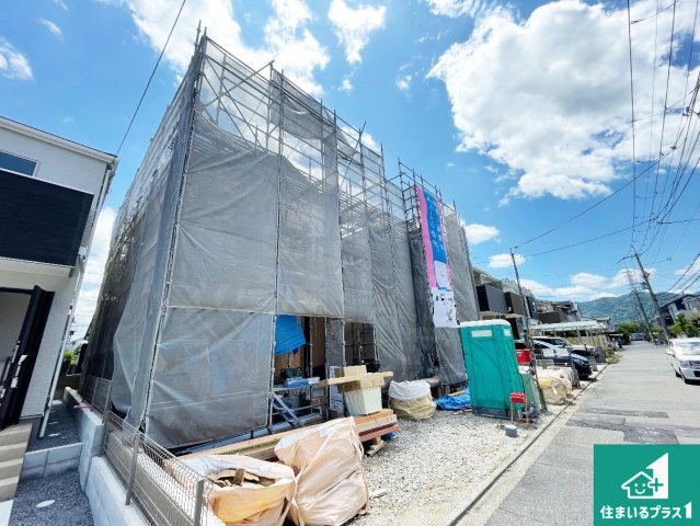 ★京都市西京区大原野上里男鹿町　第1期　新築一戸建ての外観|周辺は落ち着いた街並みの住宅地！子育てがしやすい住環境です！まだ未完成ですが、現地でしかわからない事もございます。是非一度ご覧ください。