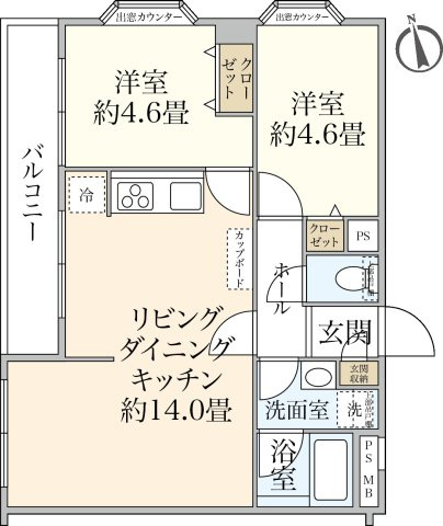 セザール所沢の間取り