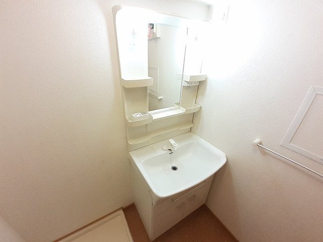 フラワーＣの洗面所|朝の身支度には欠かせない独立洗面化粧台