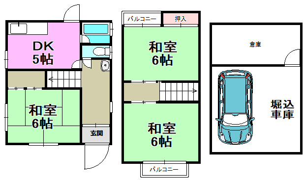 【間取り】の画像