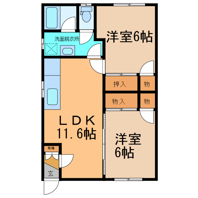 コーポ緑西の間取り