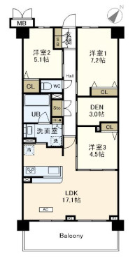 【間取り】 | 設備充実！3SLDKの間取り！