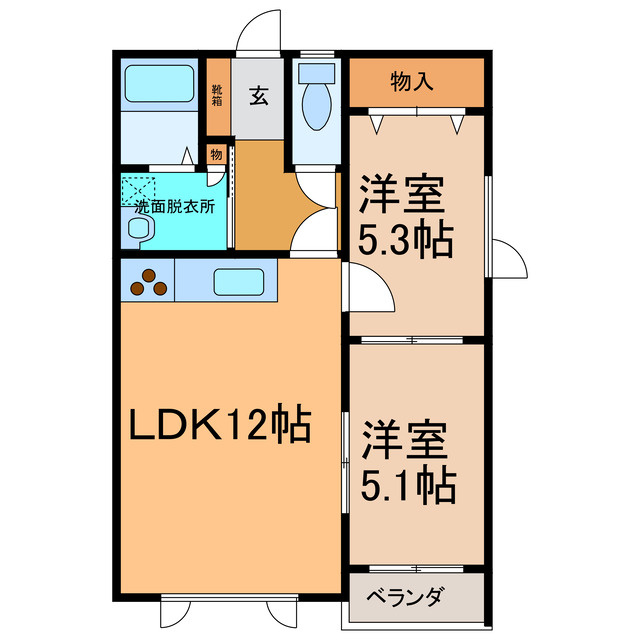 ヴァイオレットハイツの間取り