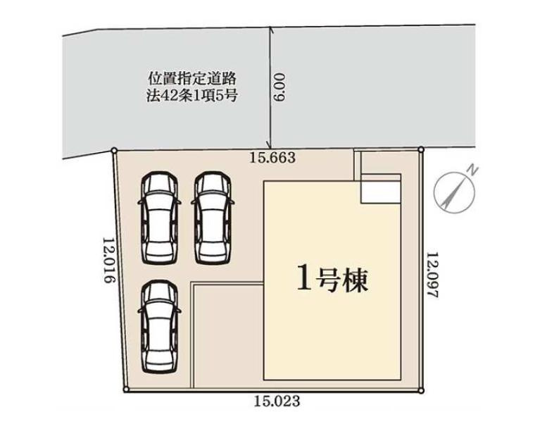 石岡市石岡3期　新築戸建の区画図
