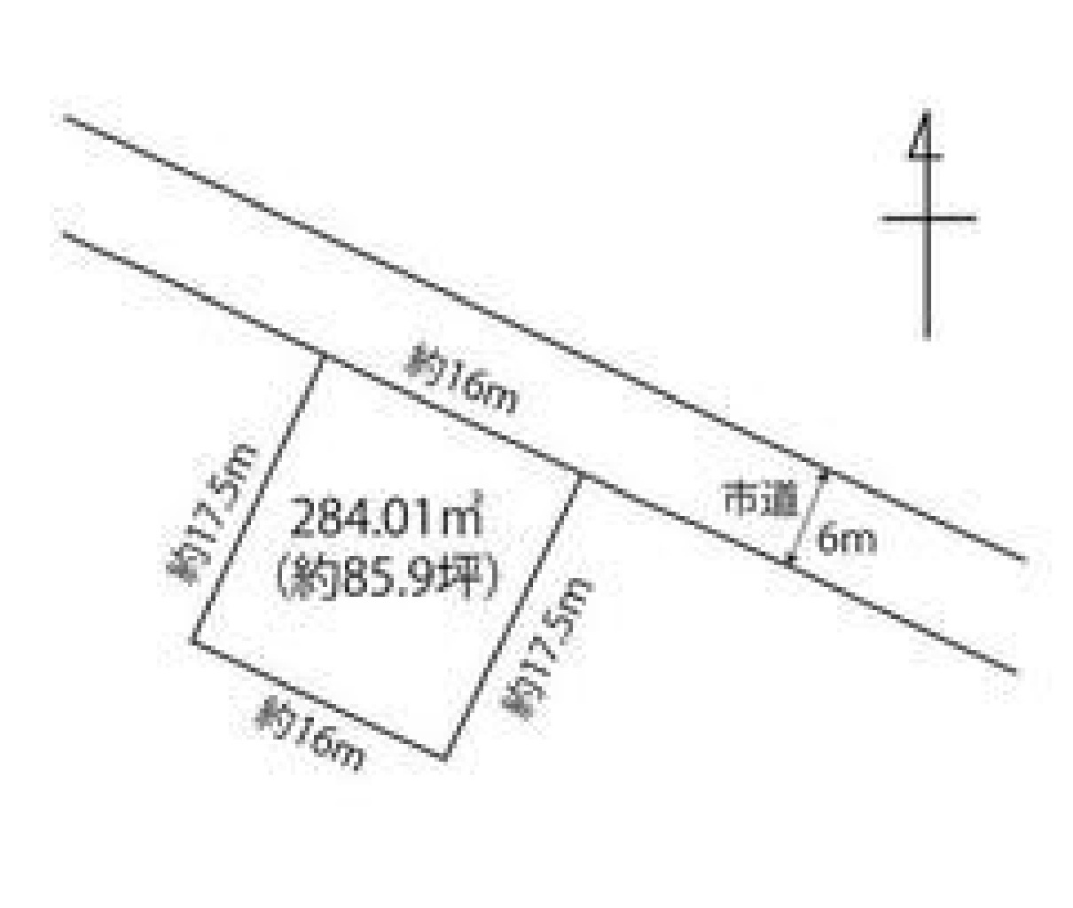 売地　小山市犬塚の土地図