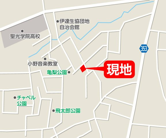 【地図】 | LIGARE　伊達市篭田２期　１号棟 | ★内覧予約でブランド米2kg★
