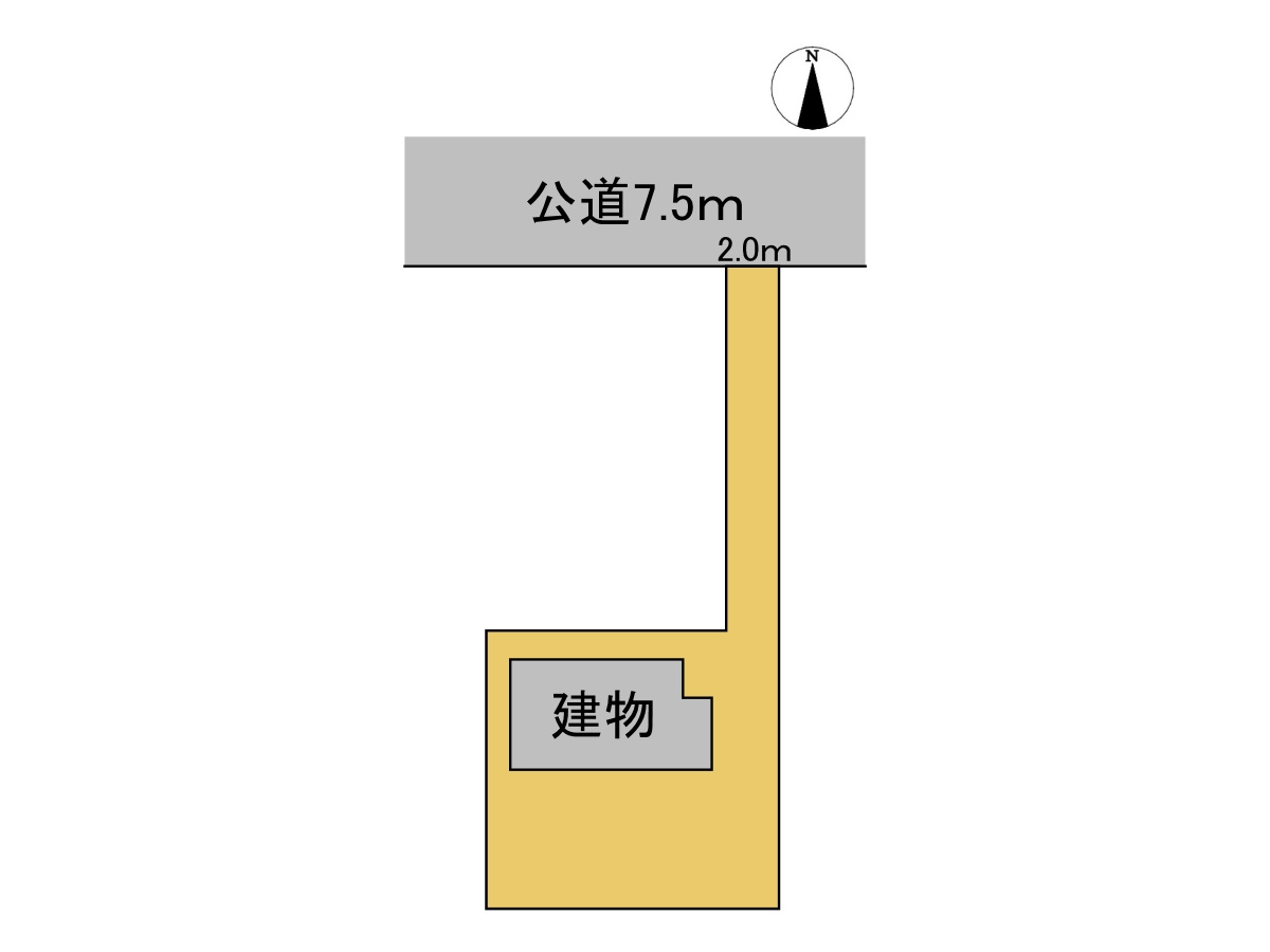 中古戸建　大垣市草道島町　昭和50年築の区画図