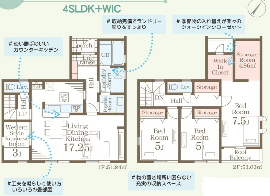 リーブルガーデン福岡市東区松崎2丁目の間取り