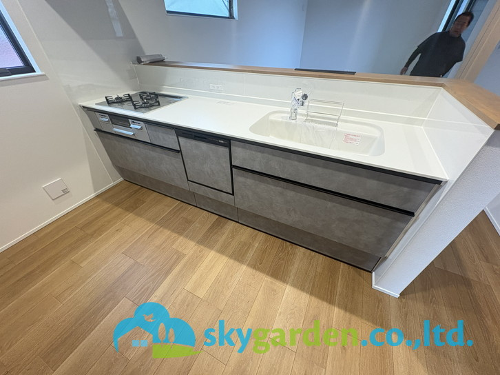 藤沢市柄沢《柄沢V》　新築戸建　全1棟のキッチン|きれいなキッチンです