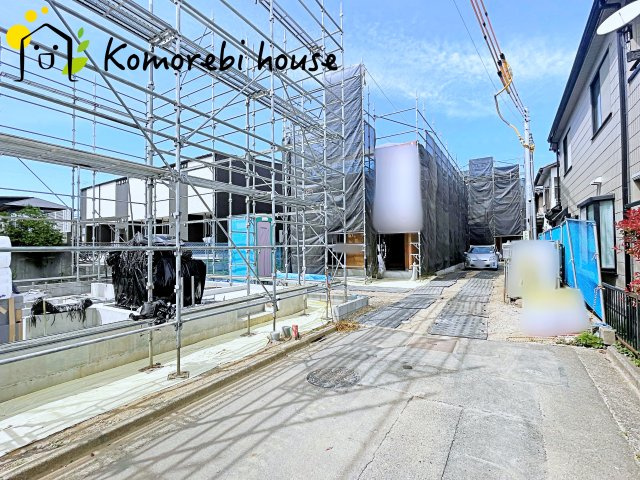 上尾市瓦葺　第1期　新築一戸建て　リナージュ　02の前面道路含む現地写真|前面道路含む現地写真です