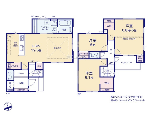 取手市戸頭18期　新築戸建の間取り
