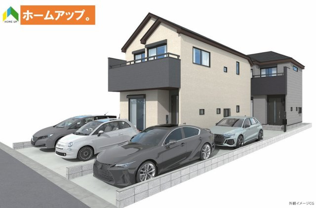 ハートフルタウン西区枇杷島｜名古屋市の戸建ならホームアップの外観パース