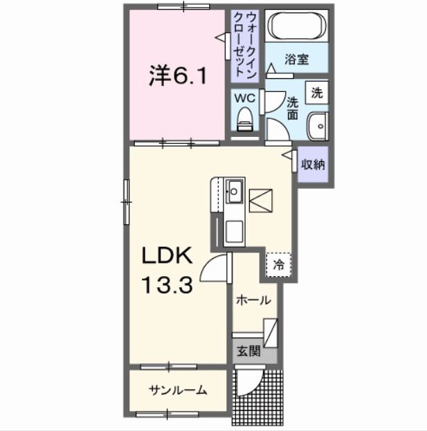 ソレイユ　ＨＡＳ．の間取り