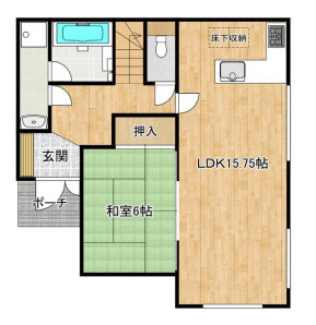 伊勢崎市 長沼町（剛志駅） 2階建 ４ＬＤＫの間取り|１階間取り
