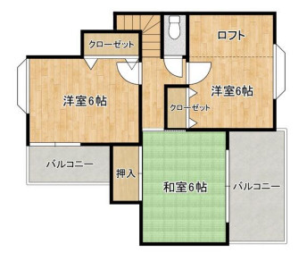 伊勢崎市 長沼町（剛志駅） 2階建 ４ＬＤＫの間取り|２階間取り