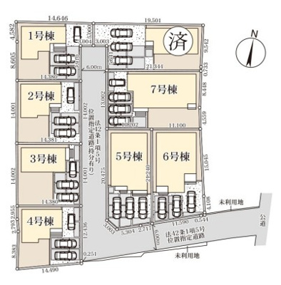 【区画図】 | Livele Garden.S上里町七本木 第6　【平屋】新築住宅