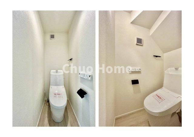 江戸川区南葛西2丁目新築分譲住宅のトイレ|【トイレ×2】温水洗浄便座機能付きトイレ。温水洗浄便座は清潔にお使いいただくための大切なアイテムです。