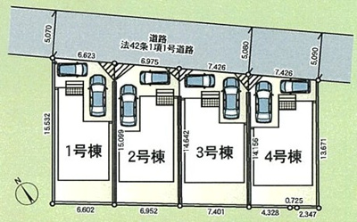 【区画図】 | 綾瀬市深谷中第22 新築戸建 全4棟