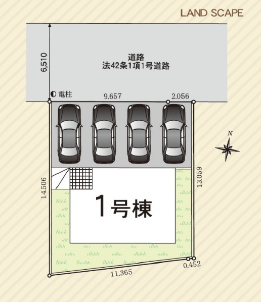 新築分譲住宅 横浜市青葉区市ケ尾町の区画図