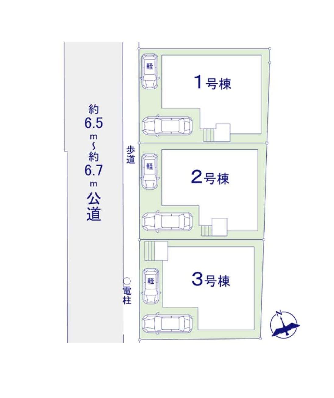福岡市東区原田4丁目第3-3棟（1号棟）　の間取り