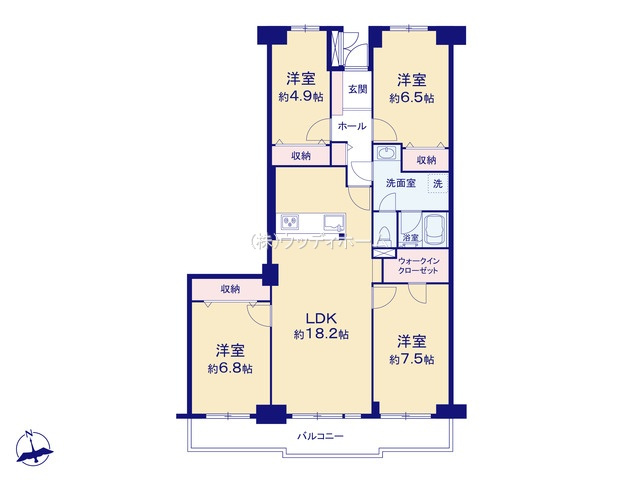 越谷ファミリータウンD棟　中古マンションの間取り