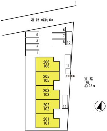 ネオフォレスト昆陽池の区画図