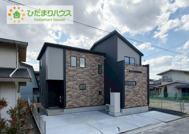 郡山市安積町南長久保1丁目　新築戸建　１号棟の外観|明るい光が差し込む開放感あふれる住まいです。