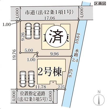【区画図】 | リーブルガーデン岡山南区福富東 (全2棟)