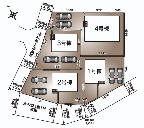 筑西市二木成第2　新築戸建　1号棟の区画図