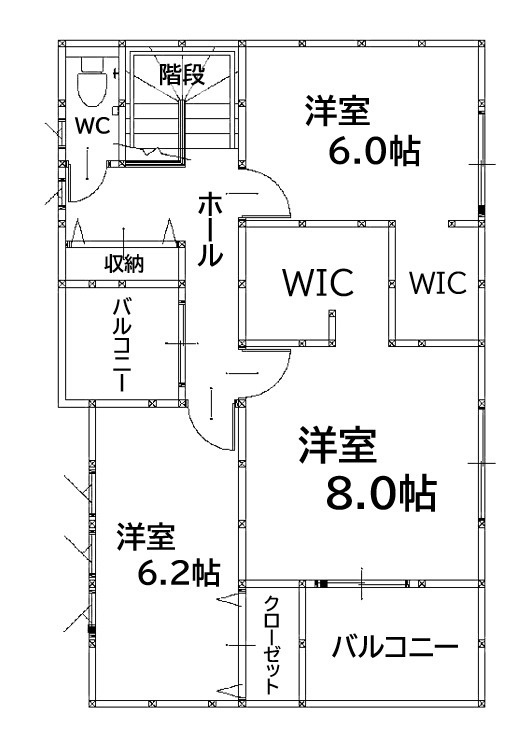 直方市大字感田14期1号棟の間取り