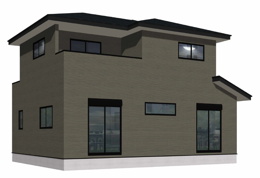 直方市殿町3期1号棟の外観パース