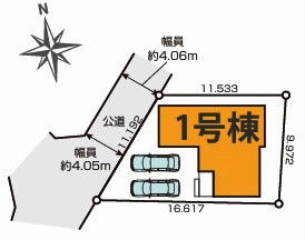 川越市吉田　新築分譲　東武東上線『霞ヶ関駅』徒歩12分　【上戸小学区】の区画図