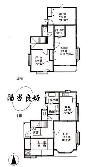 【間取り】 | テラスハウス・E棟