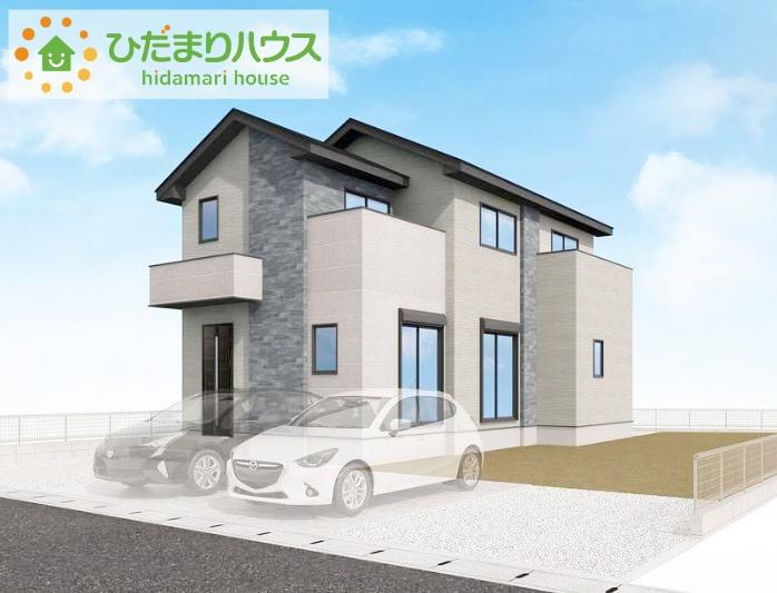 日立市東大沼町11期　新築戸建　2号棟の外観パース|オシャレなデザイン物件☆彡