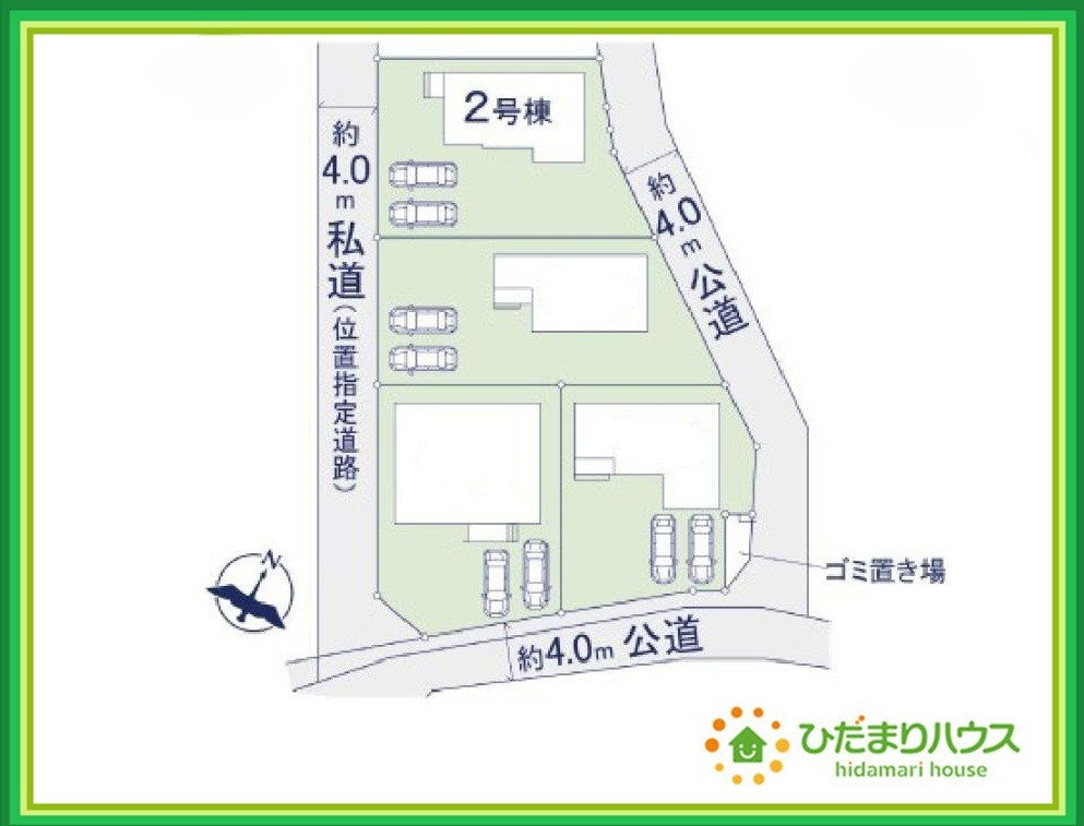 日立市東大沼町11期　新築戸建　2号棟の区画図|たっぷりの陽光と心地よい風が舞い込む住まい♪