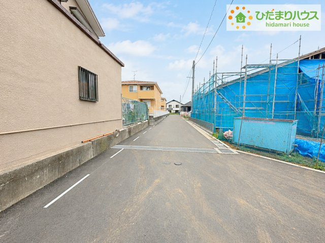 日立市東大沼町11期　新築戸建　2号棟の前面道路含む現地写真|スーパー至近で、お買い物に便利な立地です(#^^#)