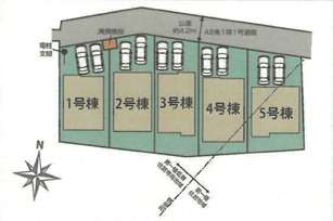 【坂戸市花影町2期3号棟 区画図】