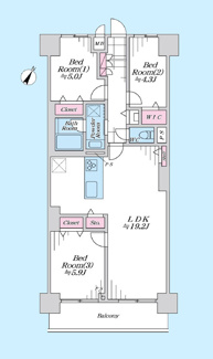 【間取り】 | 初台パークサイドハイツ