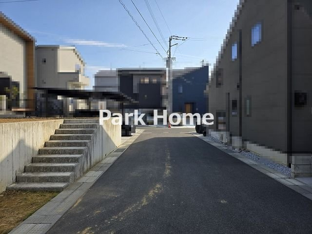 高知市福井町 -建築条件付き-売土地の前面道路含む現地写真