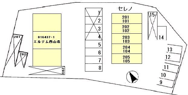 セレノの駐車場