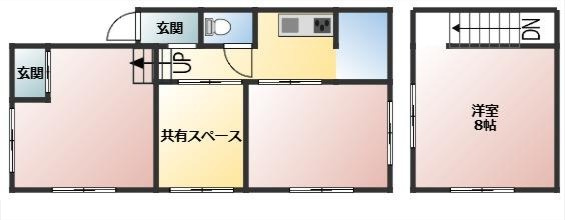 【土地図＋建物プラン例】の画像
