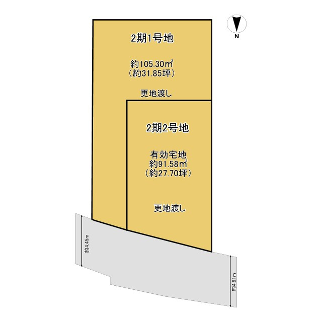 向日市寺戸町新田2期2号地の区画図|阪急とJRの便利な2WAY。買い物施設や病院なども充実しています◎