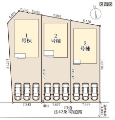 リーブルガーデン小郡市三沢の区画図