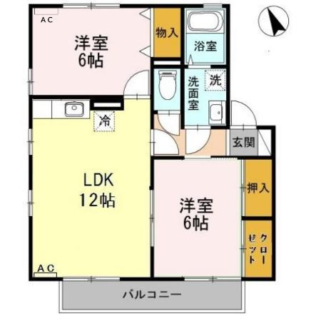 【間取り】 | フローラルコートＤ